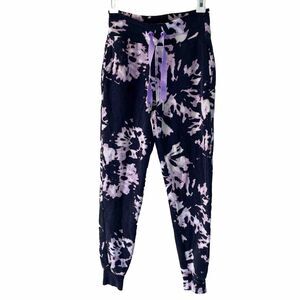 ATHLETA Balance Tie Dye Jogger Women's XXS Purple Black Athleisure Athletic
